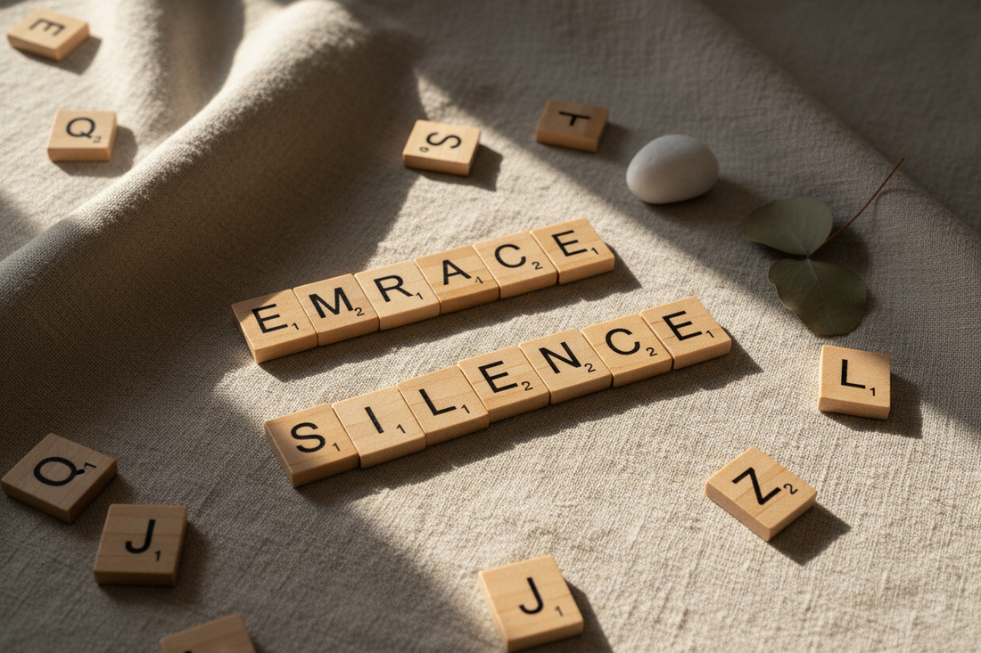 Scrable stenen Embrace Silence