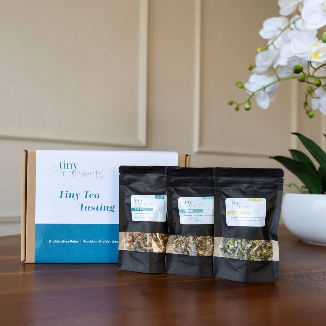 Tiny Tea Tasting verpakking en losse zakjes