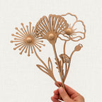 Tiny Moments Geurbloemenset in hand met linnen achtergrond