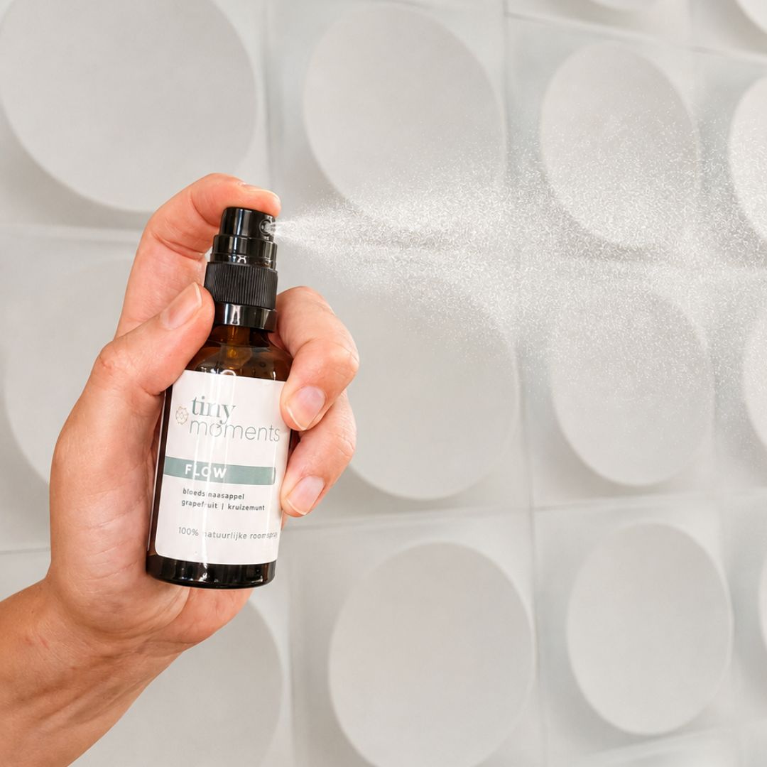 Tiny Moments Roomspray in gebruik